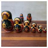 Group of Russian Matryoshka Nesting Doll Sets