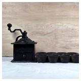 Vintage Coffee Mill & Erie No. 10 Muffin Pan