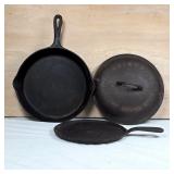Griswold No. 8 Lid, Skillet, and Griddle Group