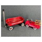 Radio Flyer Wagon and The Chief Fire Engine Cart