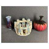 Lot of Vases and Pottery Candle Holder