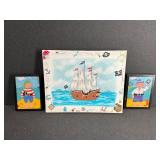 3 - Pirate Wall Hanging Decorations