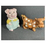 2 - Ceramic Animal Cookie Jars