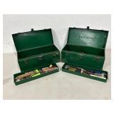 2 - Metal Tool Boxes with Assorted Tools