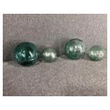 4 - Aqua Glass Floats