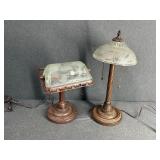 2 - Frost Glass Shade Desk Lamps