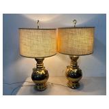 Pair of Brass Table Lamps
