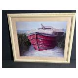 Karl Soderlund 'Red Boat' Artwork Print