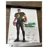 Autographed Oregon Ducks Football Poster