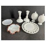 7 - Milk Glass Items
