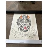 Signed Shane Slayer Flaming Demon Artwork Print