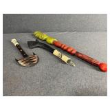 3 - Decorative Hand Carved Weapons