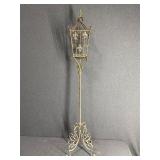 Wrought Iron Floor Standing Candle Lantern