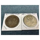 1888-O & 1921-S Morgan Silver Dollars