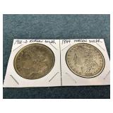 1884 & 1921-D Morgan Silver Dollars