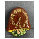 Phyllis Signed Ceramic Mushroom Clock