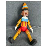 Wood Carved Pinocchio Puppet