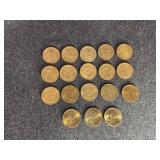 18 - Presidential and Sacagawea Dollars