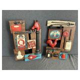Pair of Mid-Century Modern Farm Wall Plaques