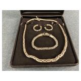 Sterling Silver Necklace, Bracelet & Earring Set
