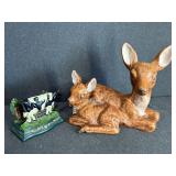 Cast Iron Door Stop & Deer Lawn Ornament
