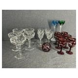 Lot of Cut Crystal Stemware & More