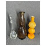 3 - Glass Vases