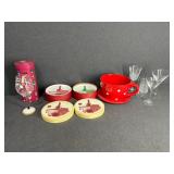 Lot of Stemware, Plates and Mug