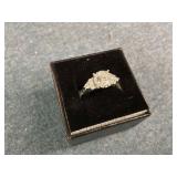 New Sterling SIlver Cubic Zirconia Cocktail Ring