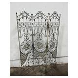 Wrought Iron Tri-Fold Screen/Garden Trellis