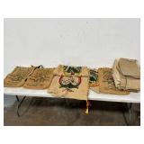 Lot of Burlap Sacks & Burlap Scraps