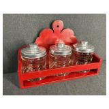 Wall Hanging Glass Cannister Set