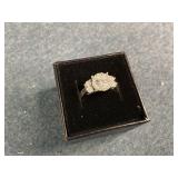 Sterling Silver Cubic Zirconia Cocktail Ring