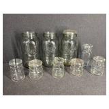 9 - Clear Glass Ball Mason Jars