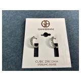 New Sterling Silver Giani Bernini Huggie Earrings