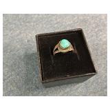 Vintage Sterling Silver Turquoise Ring