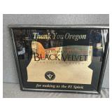 Black Velvet Canadian Whiskey Advertising Mirror