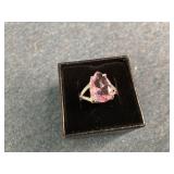 New Sterling Silver Pink Topaz Ring