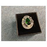 New Sterling Silver Emerald Ring