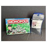 Sealed Monopoly Game & Wrist Strap Training Gloves