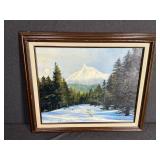 Framed Signed H.M. Smith Snowscape Painting