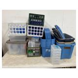 Lot of Plastic Totes and Crates