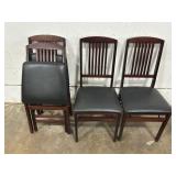 Wooden Folding Chair Set