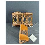 3 - Wooden Corner Shelves