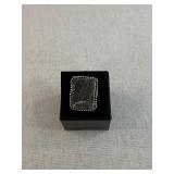 New Sterling Silver Black Druzy Ring