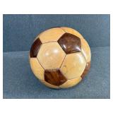 Wooden Soccer Ball Decoration