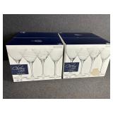 2 - Sets of Mikasa Cheers Crystal Martini Glasses