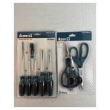 Anvil Screw Driver & Scissor Set