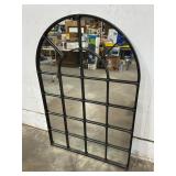 Large Arched Metal Framed Mirror