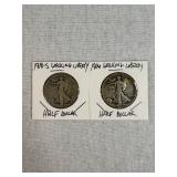 1918-S & 1920 Walking Liberty Half Dollars
